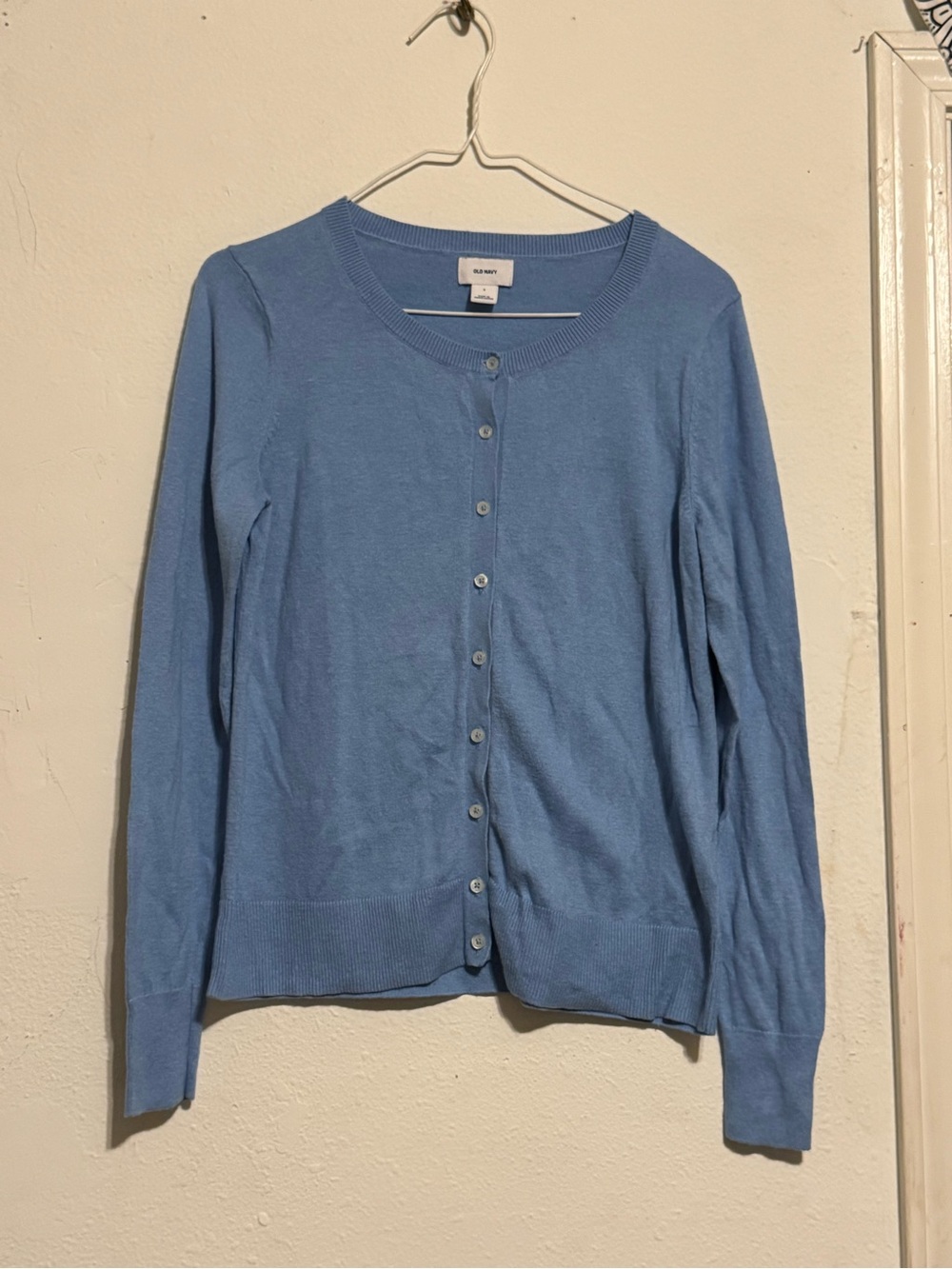 Old Navy Women's Light Blue Button-Front Cardigan Sweater Size S